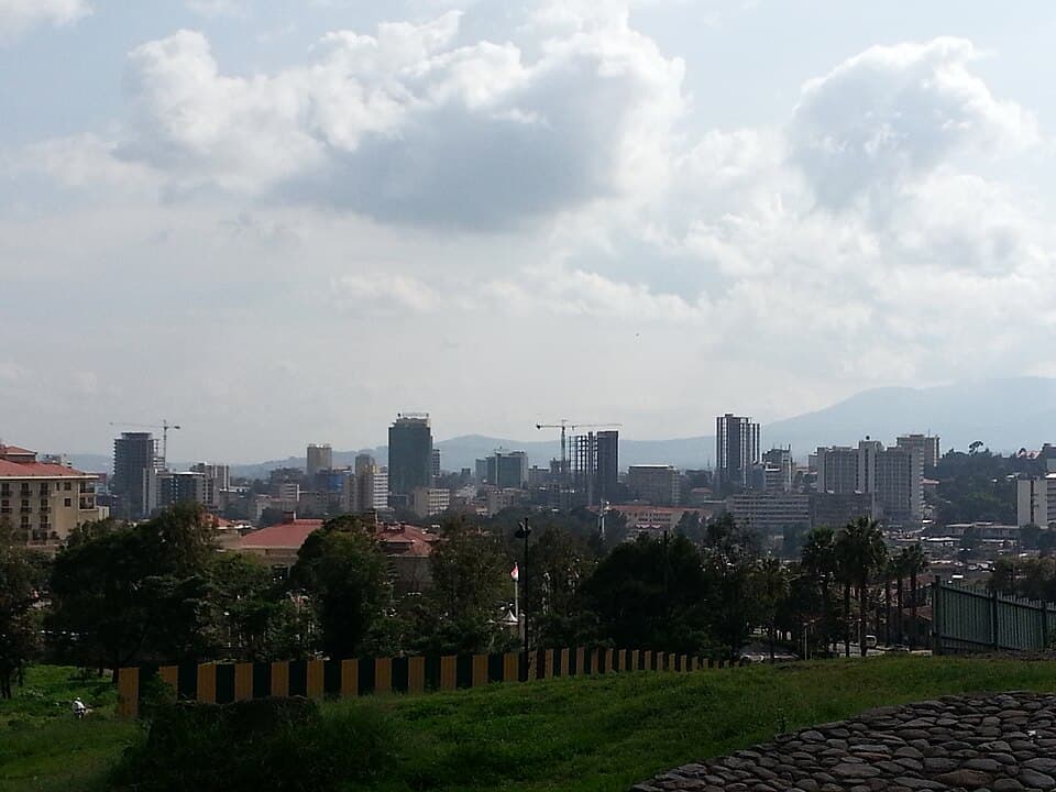 Skyline of Addis Ababa, Ethiopia